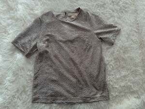 Monteau Los Angeles Metallic Textured Short Sleeve Top Size S